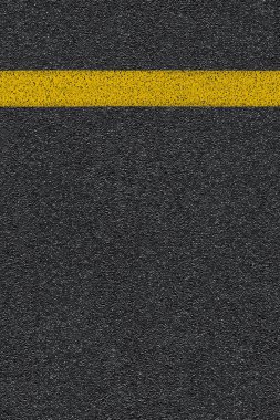 Düzey Asfaltlı yol bölen bir sarı çizgili. Asfalt, en iyi görünüm doku.