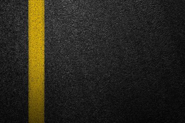 Düzey Asfaltlı yol bölen bir sarı çizgili. Asfalt, en iyi görünüm doku.