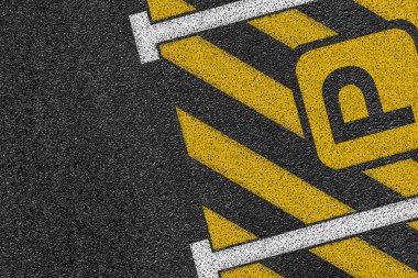 Otopark ile düzgün asfalt yol. Asfalt, en iyi görünüm doku.