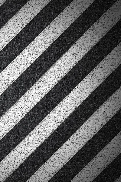 Level asphalted road with a dividing white stripes. The texture of the tarmac, top view. — Stock Photo, Image