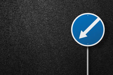 Yol iz arka plan asfalt üzerinde işaretçi ile dairesel şekil. Servis yolu. Asfalt, en iyi görünüm doku.