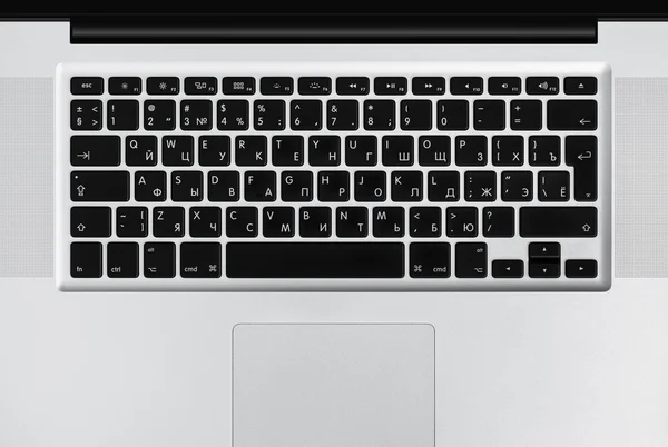 Зовнішній ноутбук з чорними ключами . — стокове фото