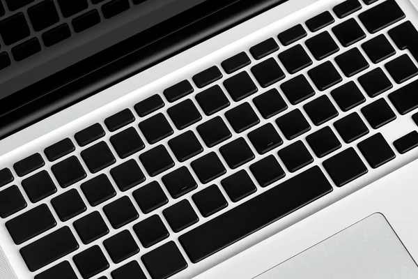Buiten laptop een met zwarte toetsen. — Stockfoto