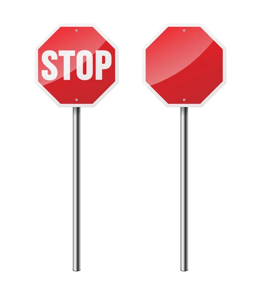 Beyaz arka plan üzerinde izole edilmiş 2 yasak yol tabelası seti. Eps10 vektör illüstrasyon.