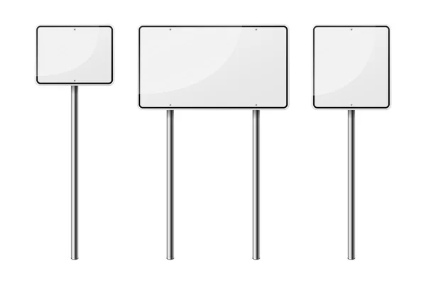 Boş yol işaretleri, beyaz arka plan üzerinde izole kümesi. Eps10 vektör çizim.