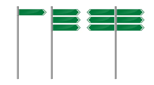 Beyaz arka plan üzerinde izole boş sokak işaretleri kümesi. Eps10 vektör çizim.