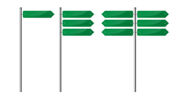 Beyaz arka plan üzerinde izole boş sokak işaretleri kümesi. Eps10 vektör çizim.