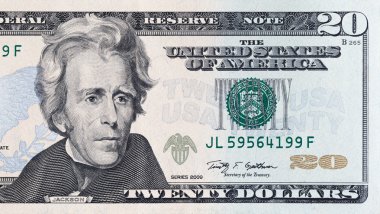 Başkanla banknot 20 dolar