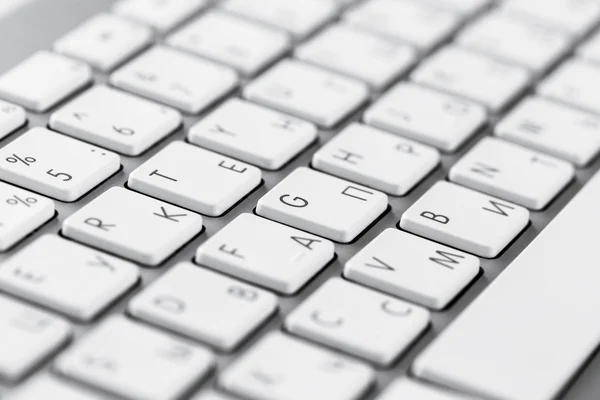 銀コンピューターのキーボード — ストック写真