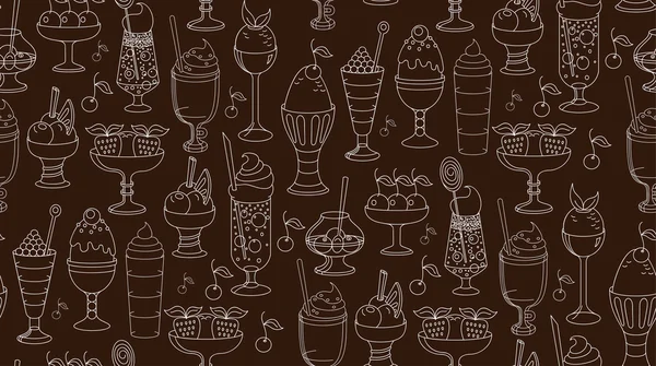 Doğrusal örüntüsünde tatlılar, dondurma ve tatlılar.