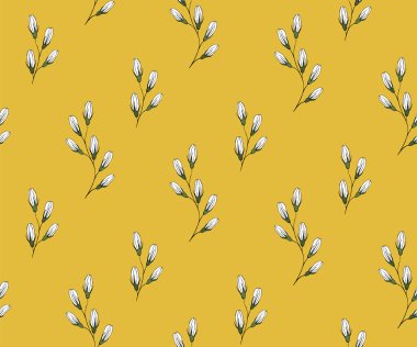 Çiçek bluebells ile seamless modeli.