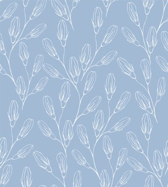 Çiçek bluebells ile seamless modeli.