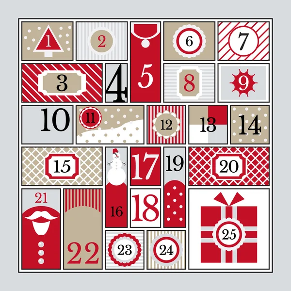 Noel varış takvimi.