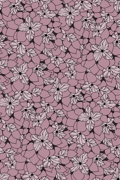 Flower seamless pattern with hydrangea petals.