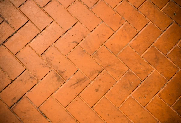 Closeup terracota cerâmica Laranja piso fundo telha — Fotografia de Stock