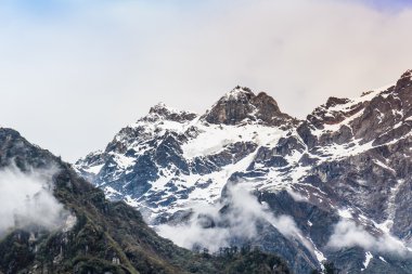 Sis, Lachen Kuzey Sikkim Hindistan ile kar dağ