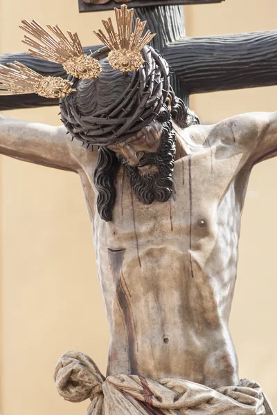 Holy Week in Seville, crucified the carreteria — Stock Photo, Image