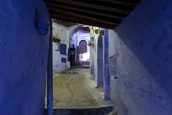 Şehir: Fas Chefchaouen mavi — Stok fotoğraf