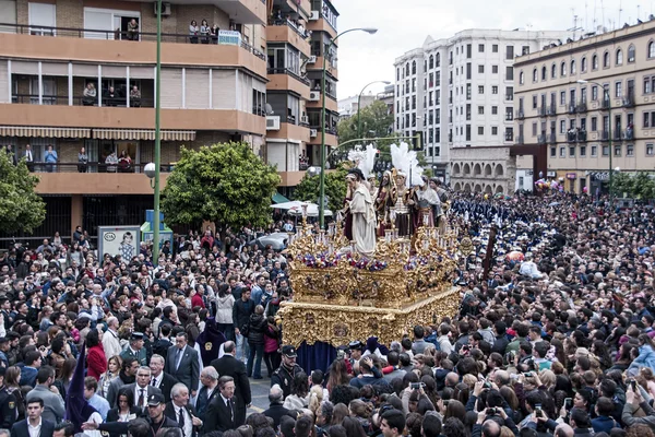 Jesus diante de Pilatos, Semana Santa em Sevilha, Irmandade de San Benito — Fotografia de Stock