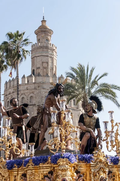 Procissão da fraternidade do charuto, Semana Santa em Sevilha — Fotografia de Stock