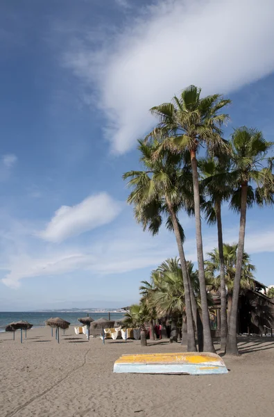 Playas costeras de Estepona en la Costa del Sol, España — Foto de Stock