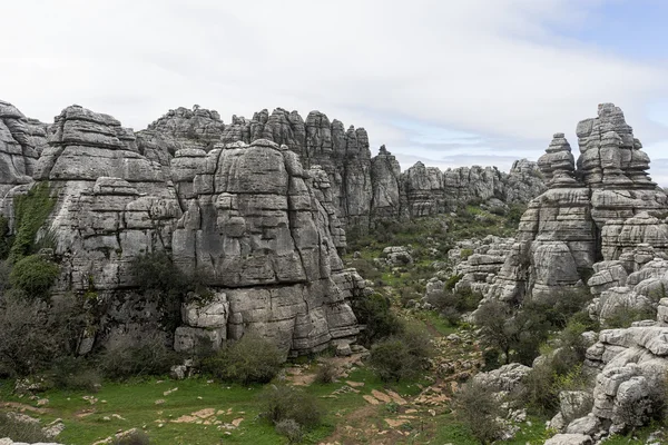 Charakter miejscu torcal Antequera w prowincji Malaga, Andaluzja — Zdjęcie stockowe