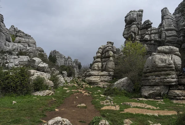 Charakter miejscu torcal Antequera w prowincji Malaga, Andaluzja — Zdjęcie stockowe