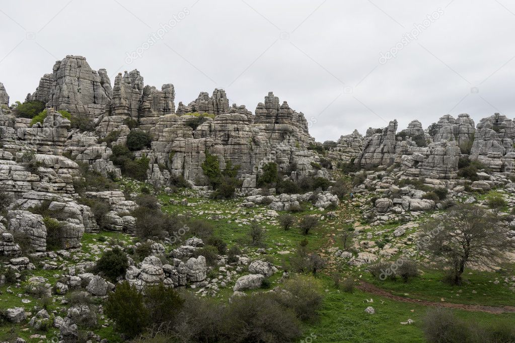 Nature Spot torcal of Antequera in the province of Malaga, Andalucia