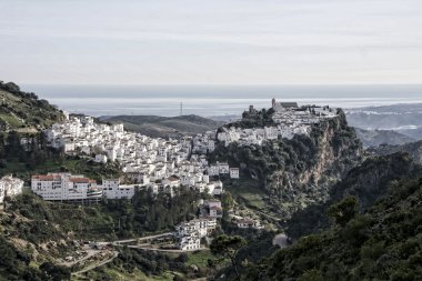 güzel beyaz Endülüs köy Malaga'da il Casares