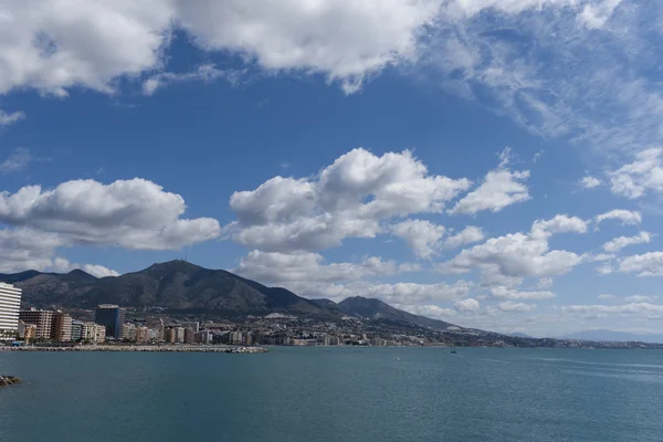 Áreas de praia da Costa del Sol, na Andaluzia, Fuenguirola, na província de Málaga — Fotografia de Stock