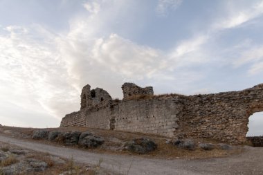Teba Malaga'da il Andalusia antik kale surlarının kalıntıları
