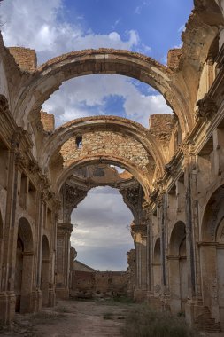 İspanya İç Savaşı, bombalama tahrip kalıntıları Belchite Köyü