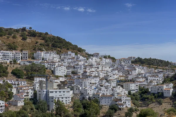 Hermoso pueblo blanco andaluz en la provincia de Málaga, Casares —  Fotos de Stock