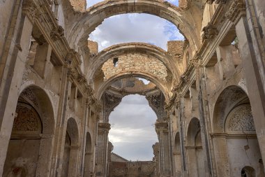 Belchite village destroyed by the bombing of the civil war in Spain clipart