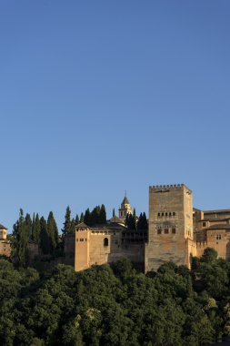 Alhambra, Granada, Andalusia güzel Mağribi Kalesi