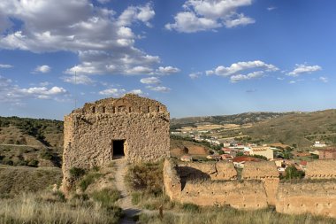 kalıntıları Castillo Belediye de Daroca il Zaragoza, İspanya
