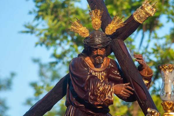 Christus Der Gesundheit Der Bruderschaft Der Leuchter Karwoche Sevilla — Stockfoto