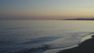 Ancn sahilinde güzel bir gün batımı, Marbella.