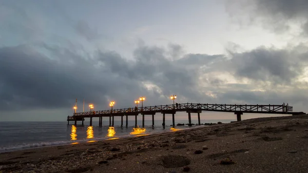 Krásný Plážový Ráj Městě Marbella Pobřeží Costa Del Sol Andalusie — Stock fotografie