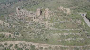 Endülüs 'ün Malaga ilindeki Zalia kalesinin kalıntıları.