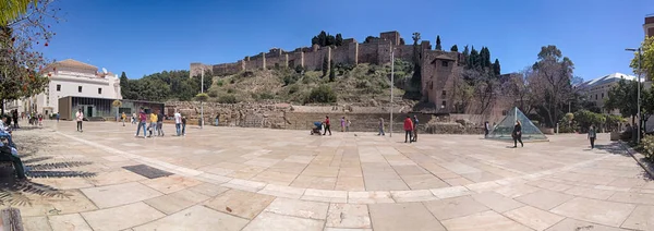 Teatro Romano Alcazaba Málaga Desde Calle Alcazabilla — Foto de Stock