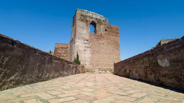 Antigua Muralla Nazarí Alcazaba Málaga Andalucía — Foto de Stock