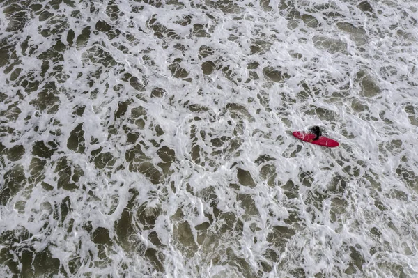 Surfer Board Rough Seas — Stock Photo, Image