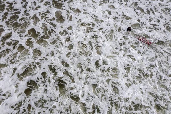 Surfer Board Rough Seas — Stock Photo, Image