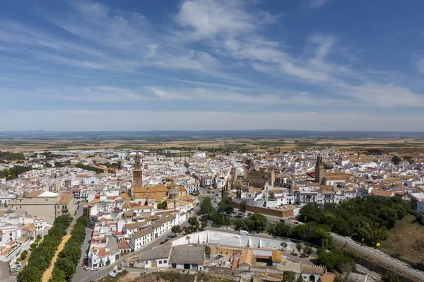 Kilátás Andalúziai Carmona Település Monumentális Központjára — Stock Fotó