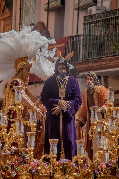 Semana Santa em Sevilha Jesus cativo e resgatado — Fotografia de Stock