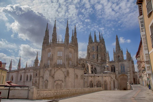 Vista Exterior Bela Catedral Burgos Castilla Leon Espanha — Fotografia de Stock