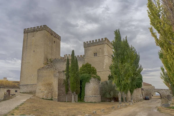 Belo Castelo Ampudia Província Palencia Espanha — Fotografia de Stock