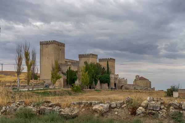 Belo Castelo Ampudia Província Palencia Espanha — Fotografia de Stock