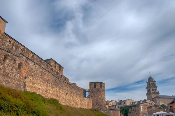 Piękny Zamek Templariuszy Ponferrada Hiszpania — Zdjęcie stockowe
